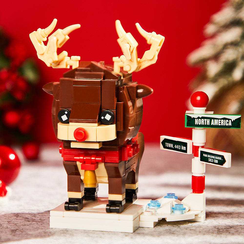 Père Noël Petite Particule Brick Block Heads Puzzle Bloc De Construction Jouet Cadeaux De Noël - soufeelfr