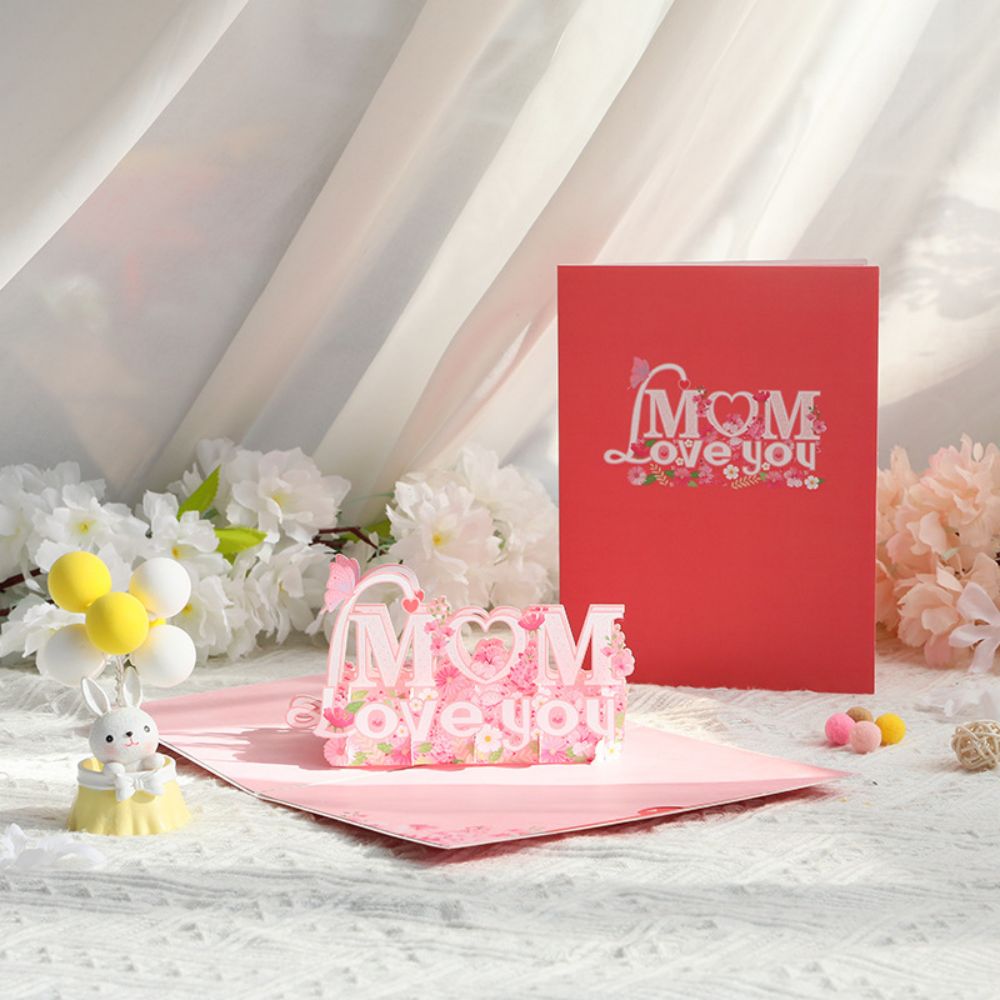 Love You Mom 3d Pop Up Carte De Vœux Pour La Fête Des Mères - soufeelfr