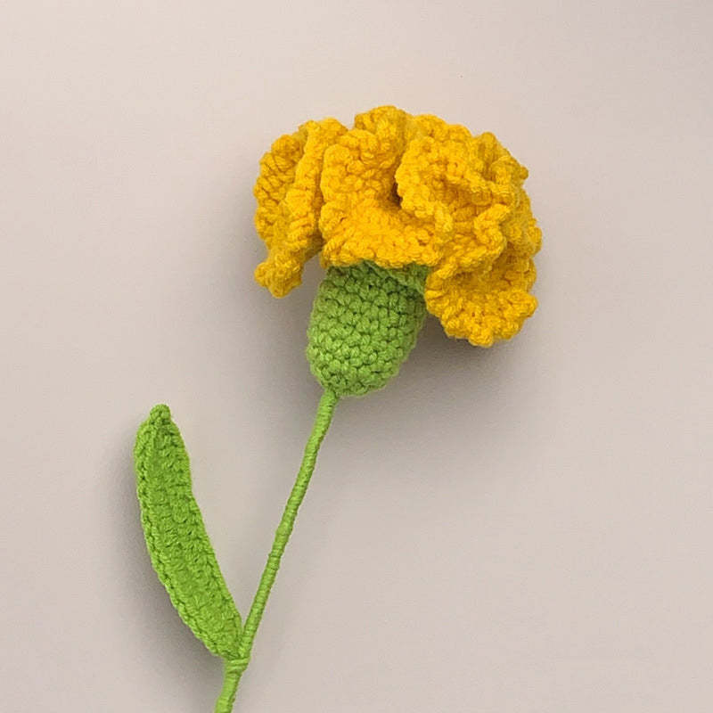 Cadeau De Fleur Tricoté À La Main De Fleur De Crochet D'oeillet Pour L'amant - soufeelfr