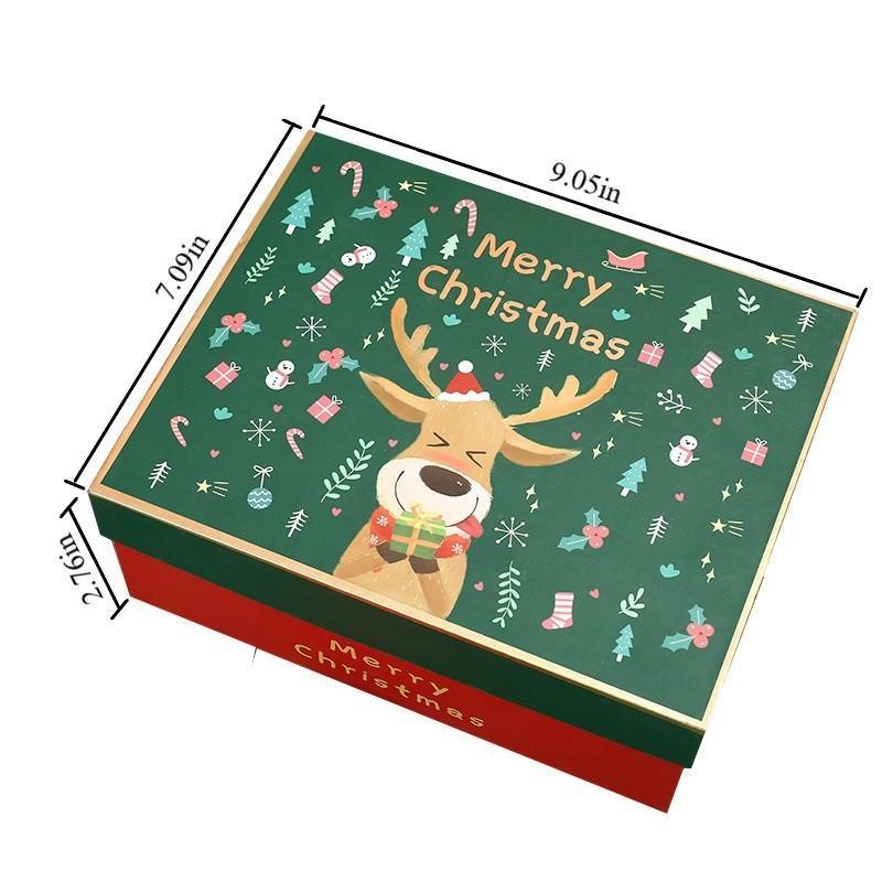 Coffret cadeau de Noël Apple Present Box avec couvercles pour emballer des cadeaux