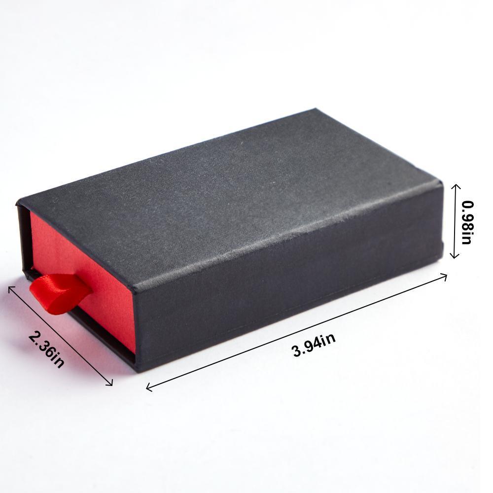 Boîte à tiroirs en papier kraft Boîte-cadeau en carton noir avec éponge pour emballage de cadeau d'anneau de bracelet de bijoux