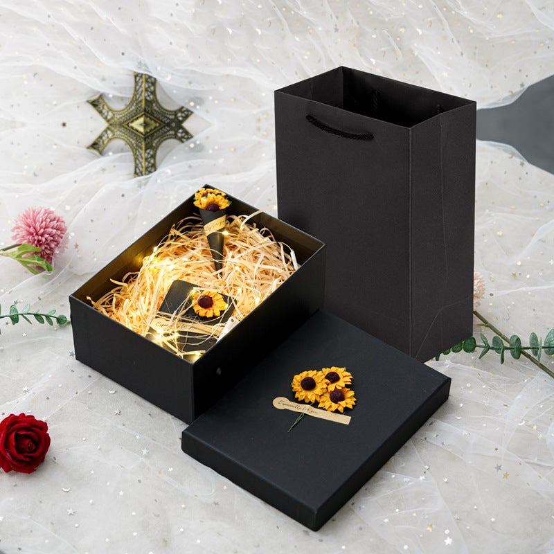 Coffret Cadeau Simple Avec Fleur Fashion Coffret Cadeau Simple Cadeau Pour L'amour - Soufeelfr