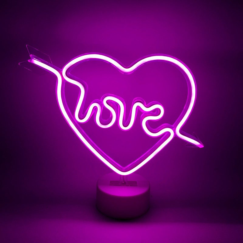 Neon Heart Light Led Neon Signs Night Light Room Decor Saint Valentin Cadeau - soufeelfr