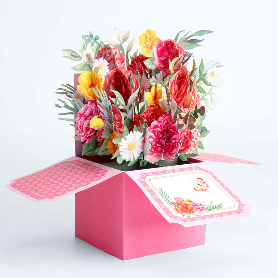 Carnation Boîte À Fleurs Pop-up Mignonne Pour La Fête Des Mères - soufeelfr