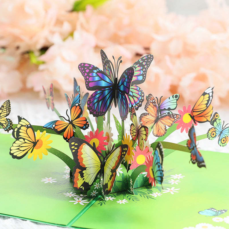 Carte De Voeux En Trois Dimensions Pour La Fête Des Mères Carte De Voeux De Sculpture Sur Papier Volant Papillon - soufeelfr