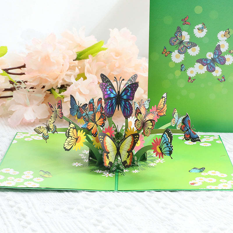 Carte De Voeux En Trois Dimensions Pour La Fête Des Mères Carte De Voeux De Sculpture Sur Papier Volant Papillon - soufeelfr