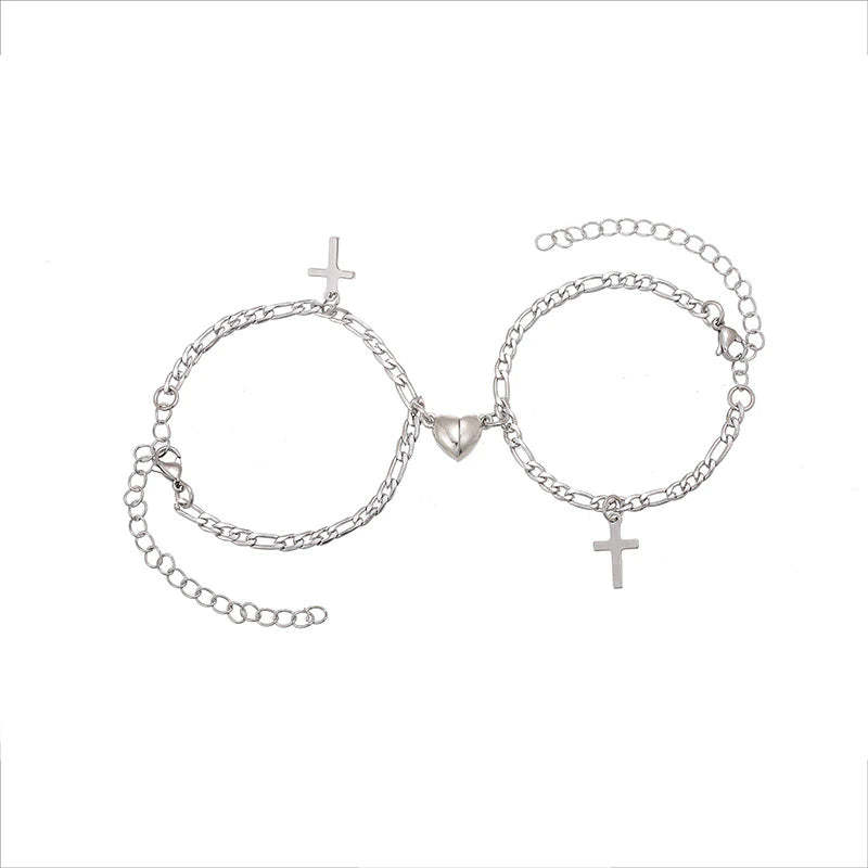 Ensemble De Bracelets De Couple Magnétiques Cadeau De La Saint-valentin Pour Les Couples - soufeelfr