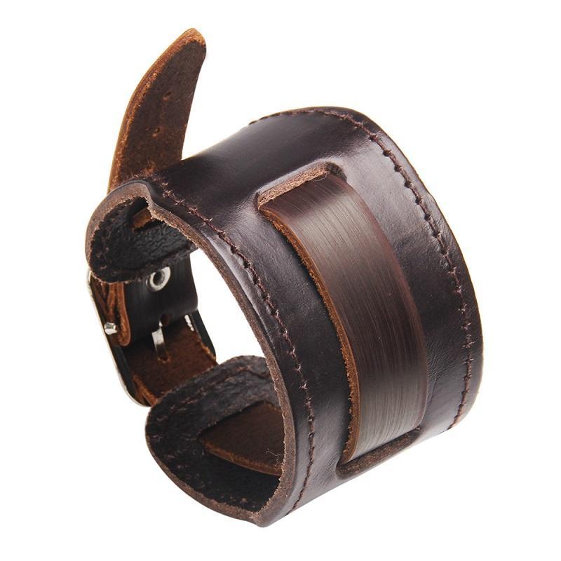 Bracelet Personnalisé Bracelets En Cuir Punk Bracelets Larges Faits 脌 La Main Cadeau Pour Hommes