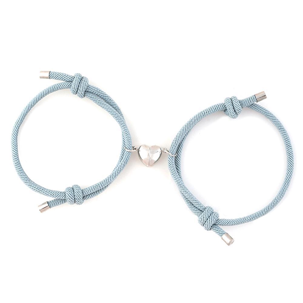 Bracelet À Boucle Magnétique En Forme De Cœur Bracelets Réglables Cadeau Pour Couple - soufeelfr