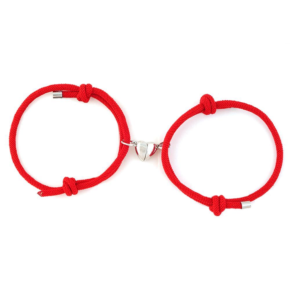 Bracelet À Boucle Magnétique En Forme De Cœur Bracelets Réglables Cadeau Pour Couple - soufeelfr