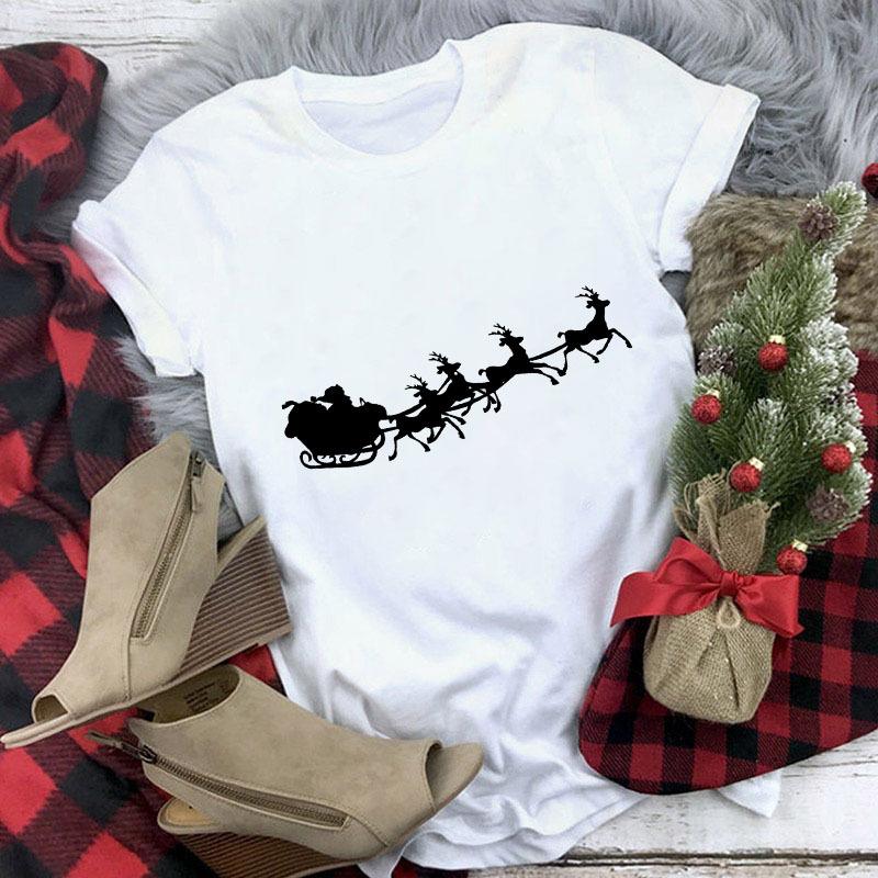 T-shirt Blanc De Noël Cadeau Élégant Et Moderne Pour Noël