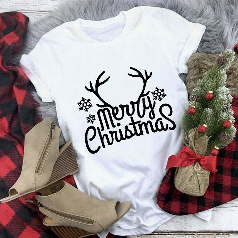 T-shirt Blanc De Noël Cadeau Élégant Et Moderne Pour Noël