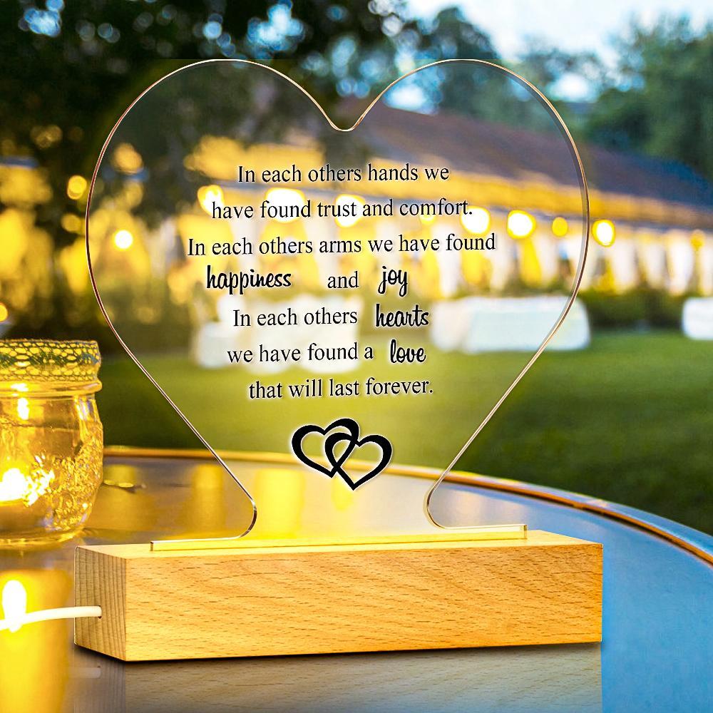 Cadeaux D'anniversaire De Lumière De Nuit De Texte Personnalisé Pour Sa Saint-valentin