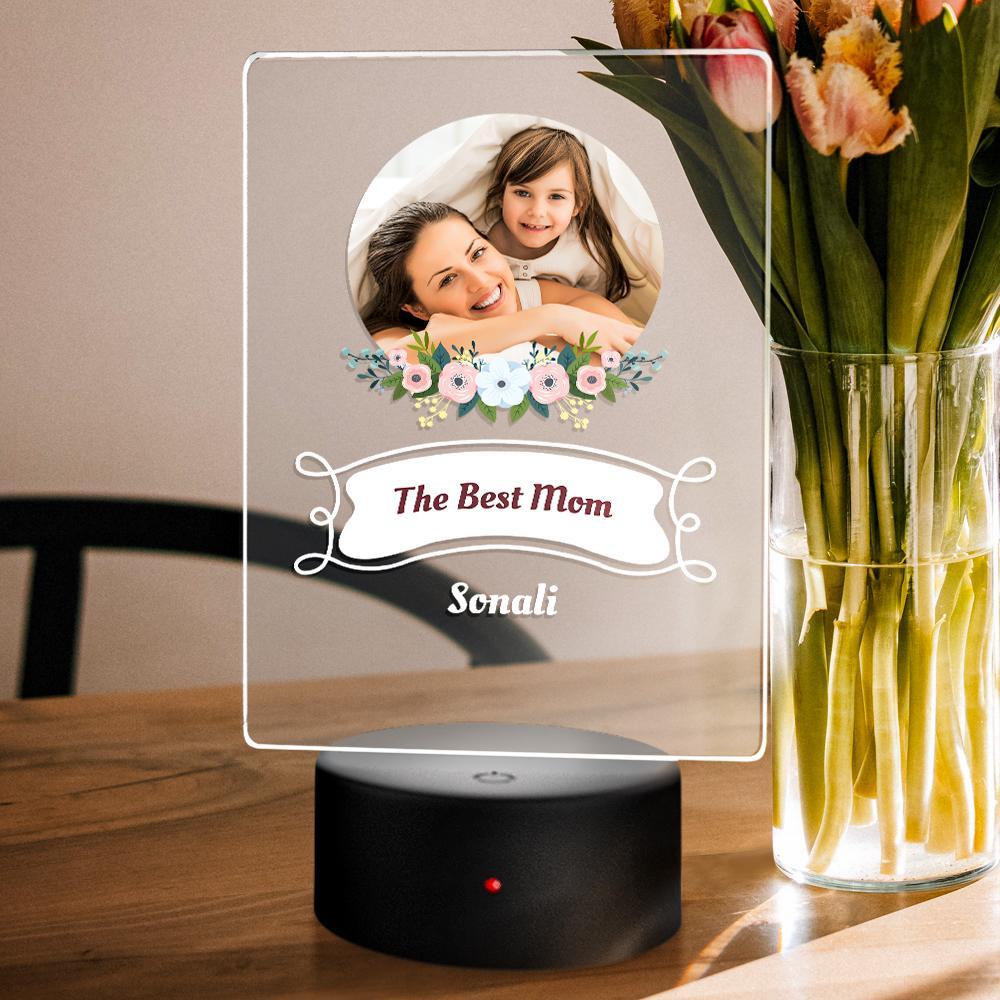 Texte Personnalisé Lampe Led Photo Personnalisée Lampe Veilleuse Cadeau Fête Des Mères