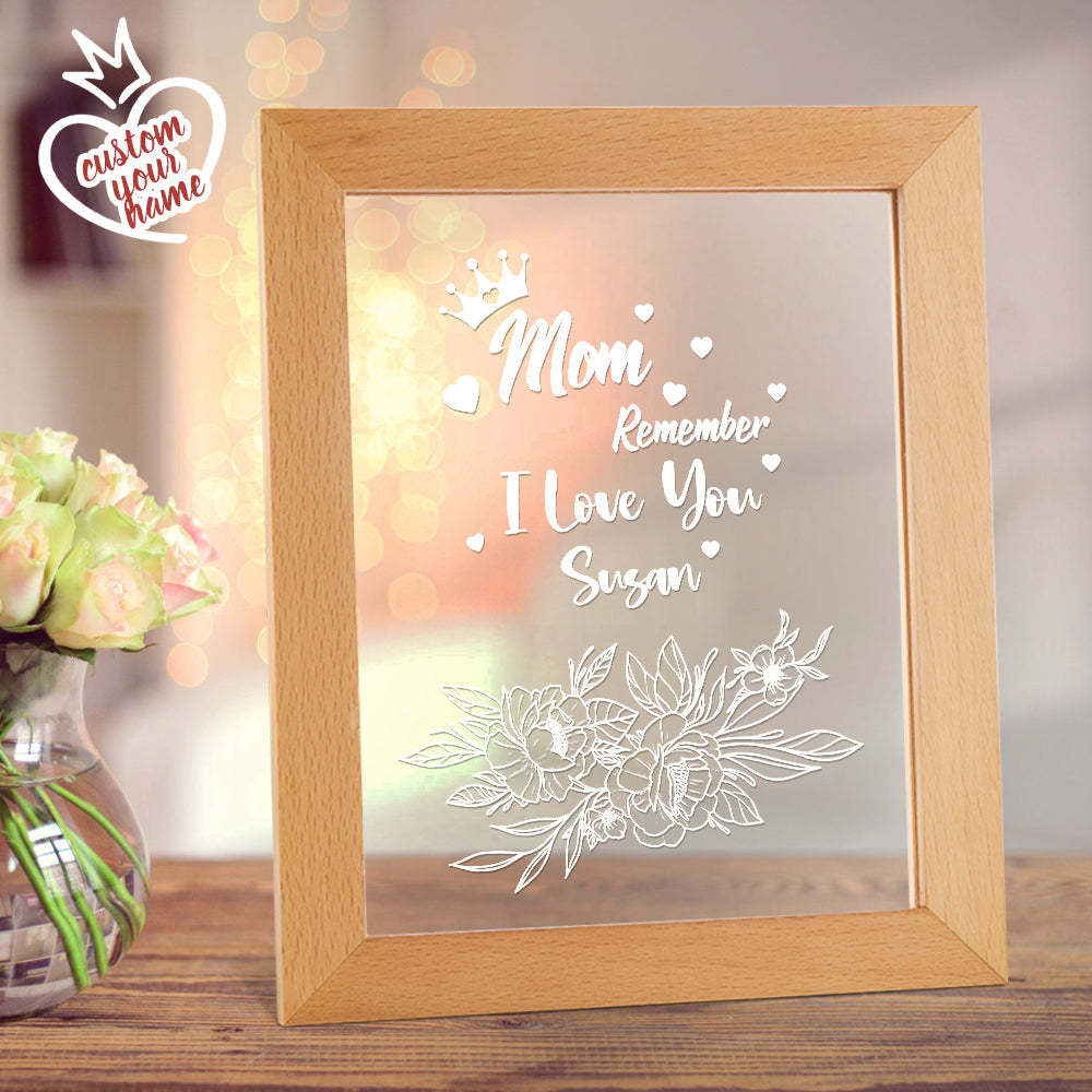 Cadeau Personnalisé De Lampe Acrylique De Votre Nom Pour Maman - soufeelfr