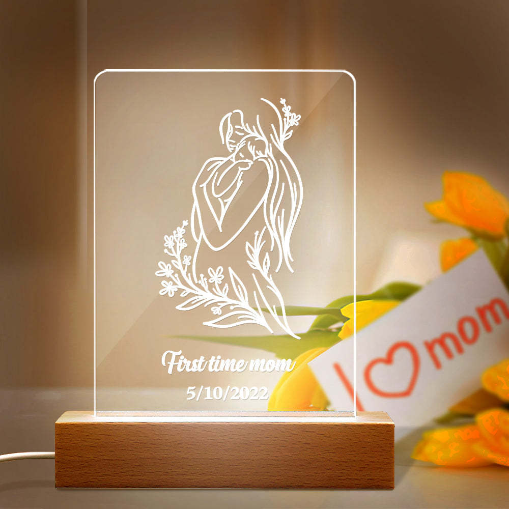 Lampe Acrylique Nom Personnalisé Cadeau Fête Des Mères - soufeelfr