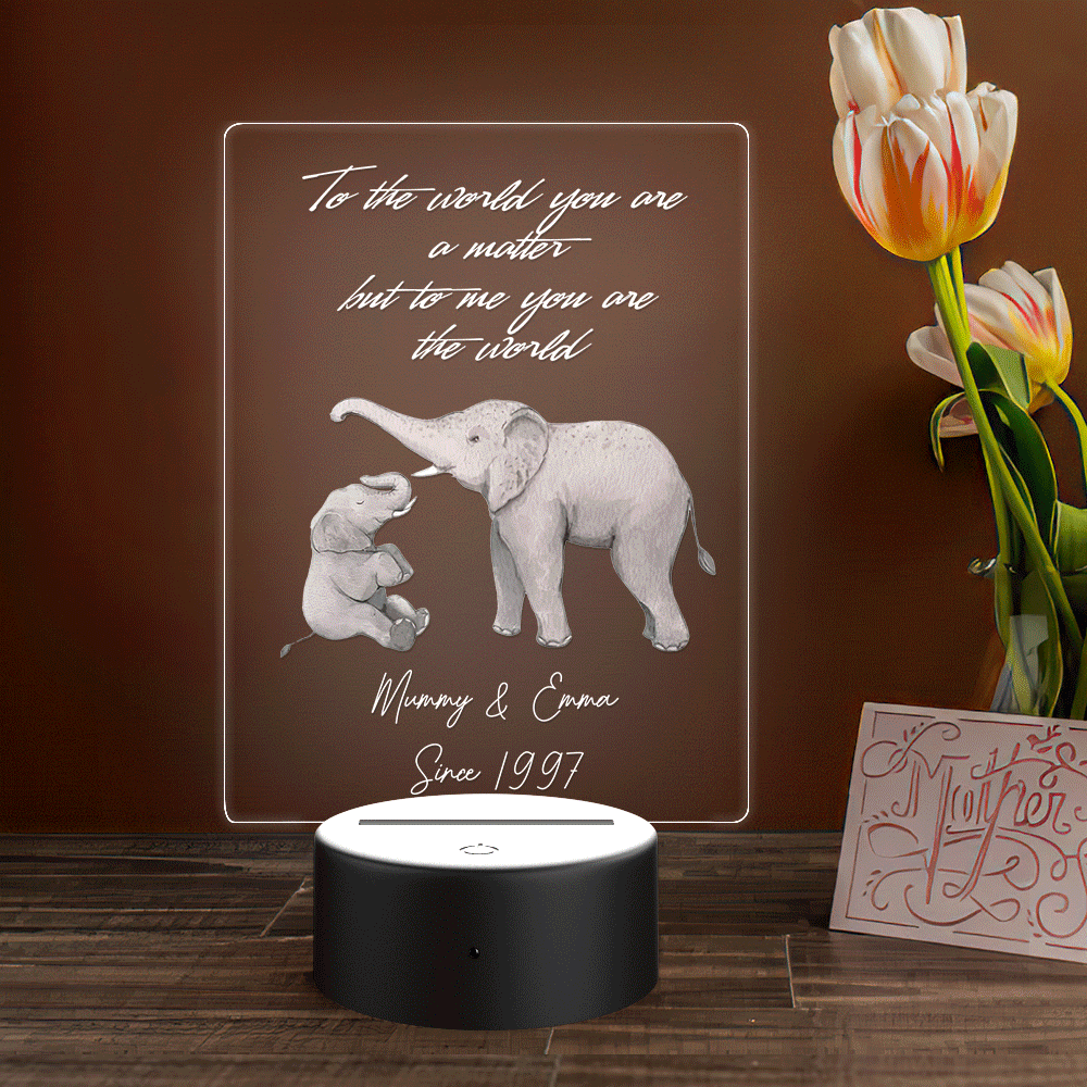Cadeau De Lampe De Nuit En Acrylique Avec Nom Personnalisé Pour Maman - soufeelfr