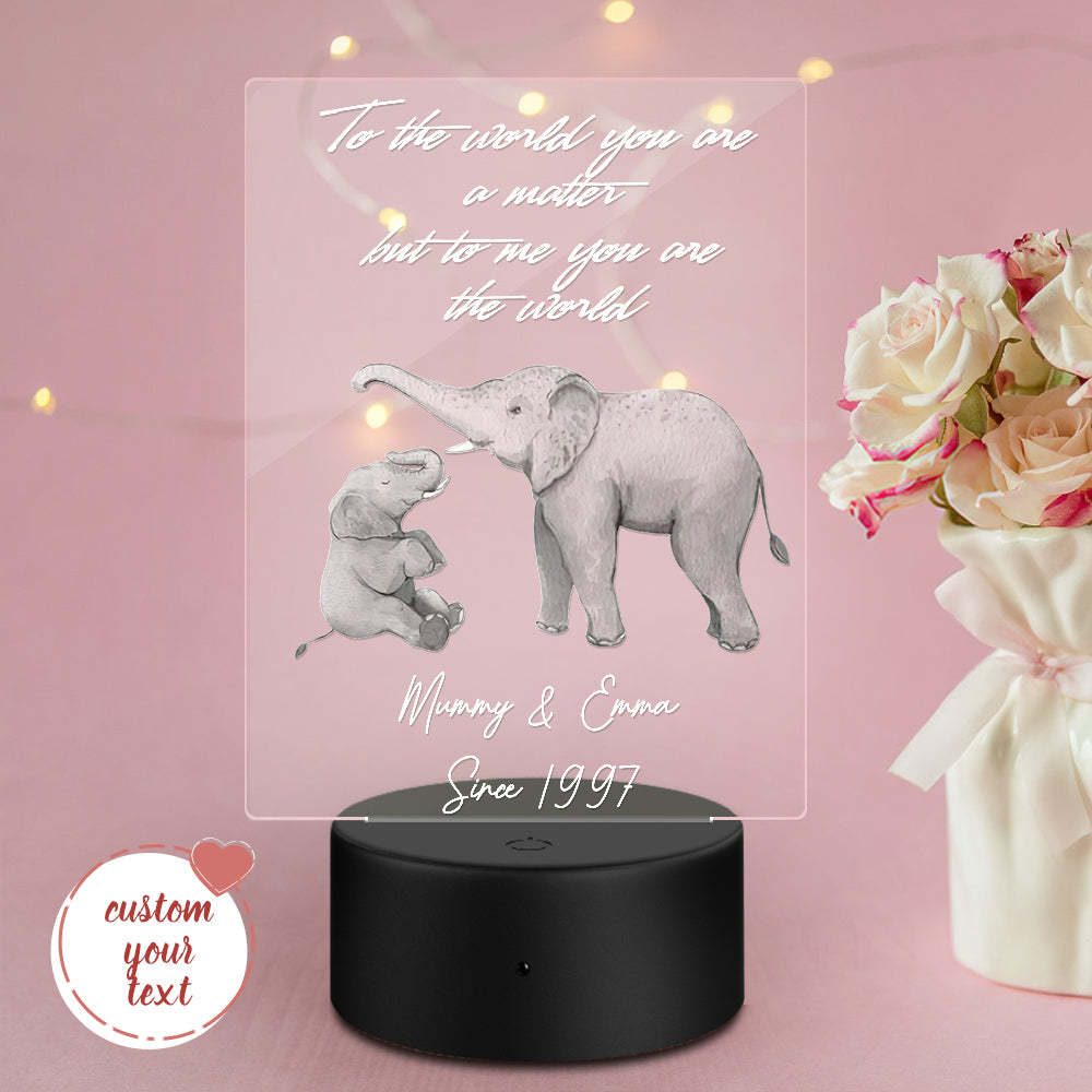 Cadeau De Lampe De Nuit En Acrylique Avec Nom Personnalisé Pour Maman - soufeelfr