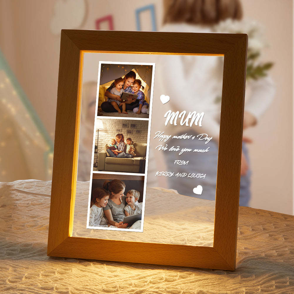 Cadeau Personnalisé De Lampe Veilleuse Acrylique Avec Photo Et Nom Pour Maman - soufeelfr