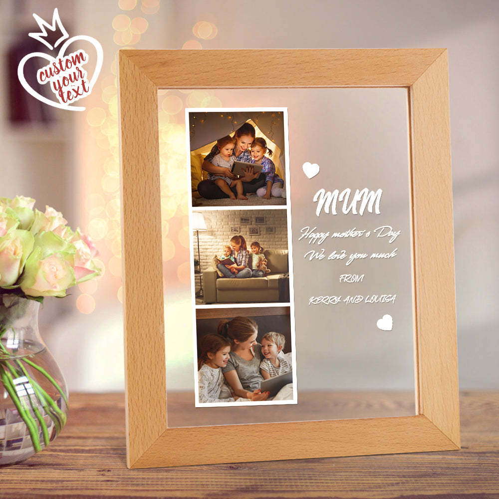 Cadeau Personnalisé De Lampe Veilleuse Acrylique Avec Photo Et Nom Pour Maman - soufeelfr