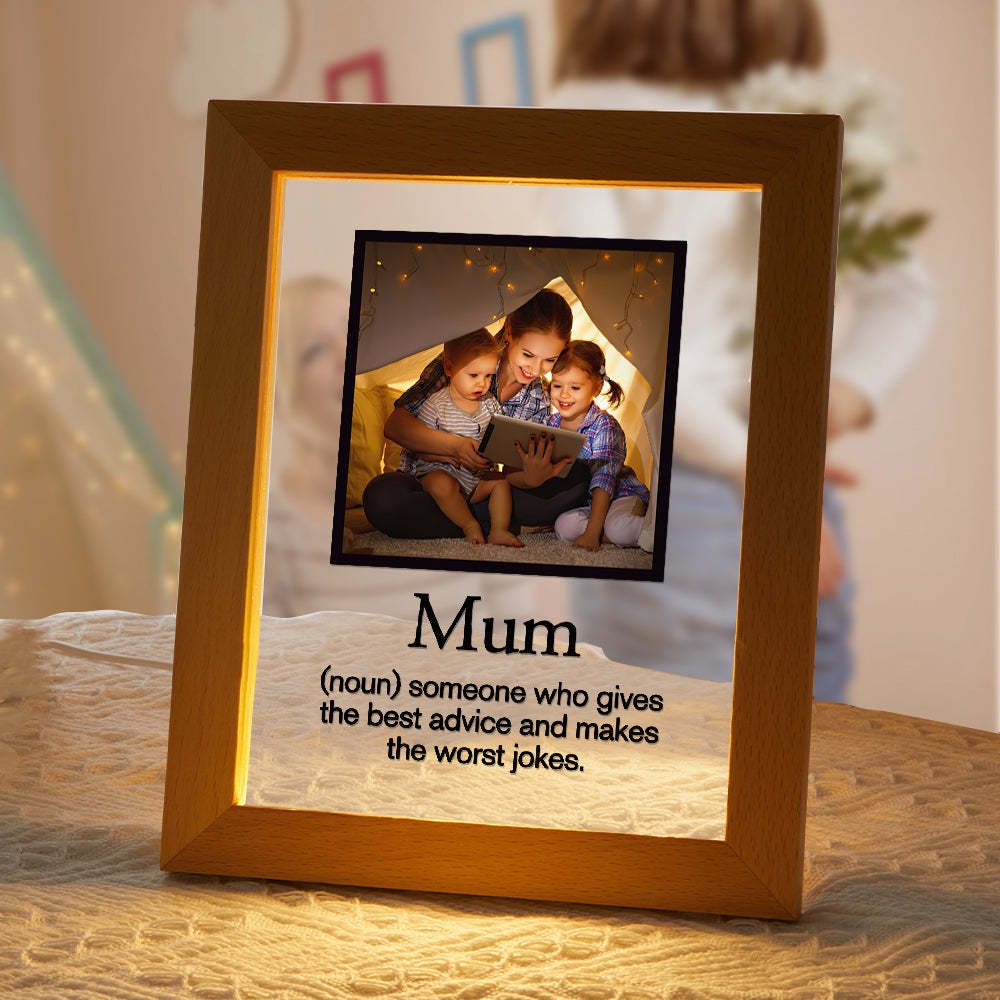 Cadeau De Lampe Veilleuse Acrylique Photo Personnalisé Pour Mère - soufeelfr