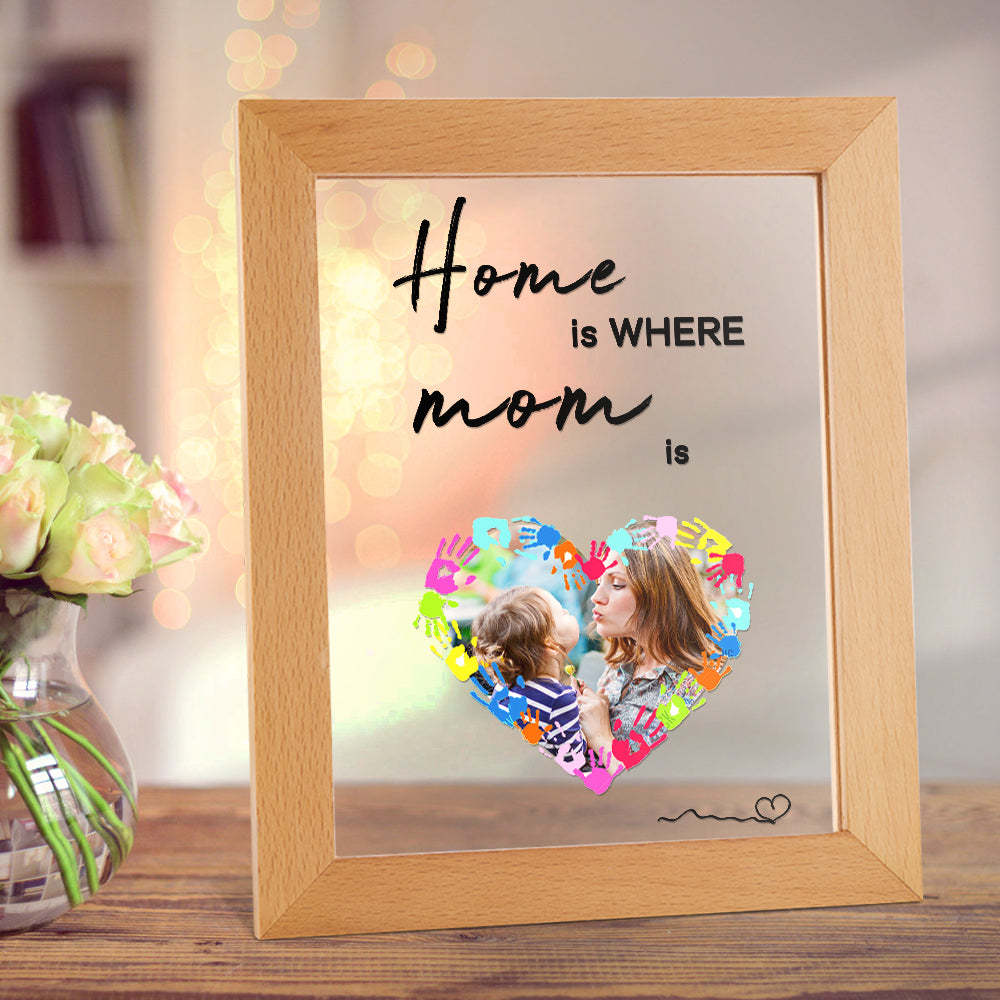 Cadeau Personnalisé De Lampe D'empreinte De Main De Photo Pour Maman - soufeelfr