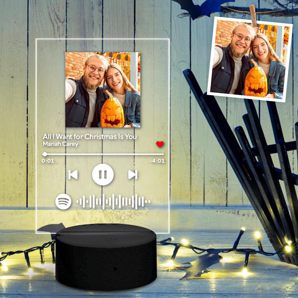 Lampe Led Spotify Personnalisée Lampe Veilleuse Personnalisée Cadeau Couples