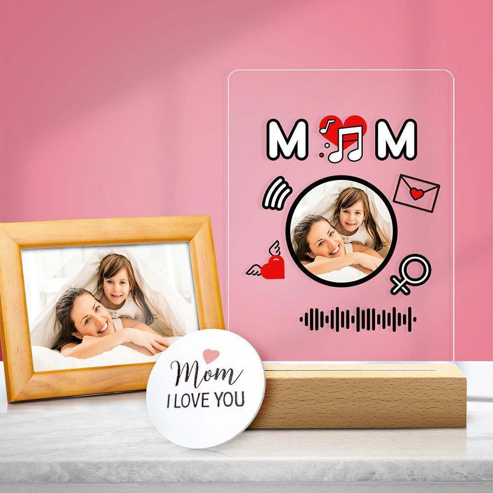 Scannable Music Code Night Light Acrylique Cadeaux Créatifs Pour Maman