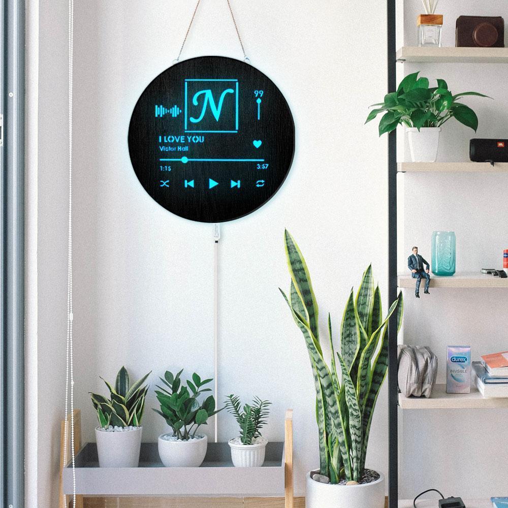 Lampe Veilleuse Musicale Personnalisée Pour Chambre À Coucher, Salon, Lumière Personnalisée Avec Nom Pour Cadeau D'anniversaire Pour Amis