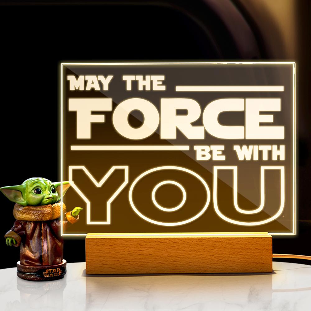 Mtfbwy Gift Night Light May Force Be With You In The Dark Meilleur Cadeau Pour Lui - soufeelfr