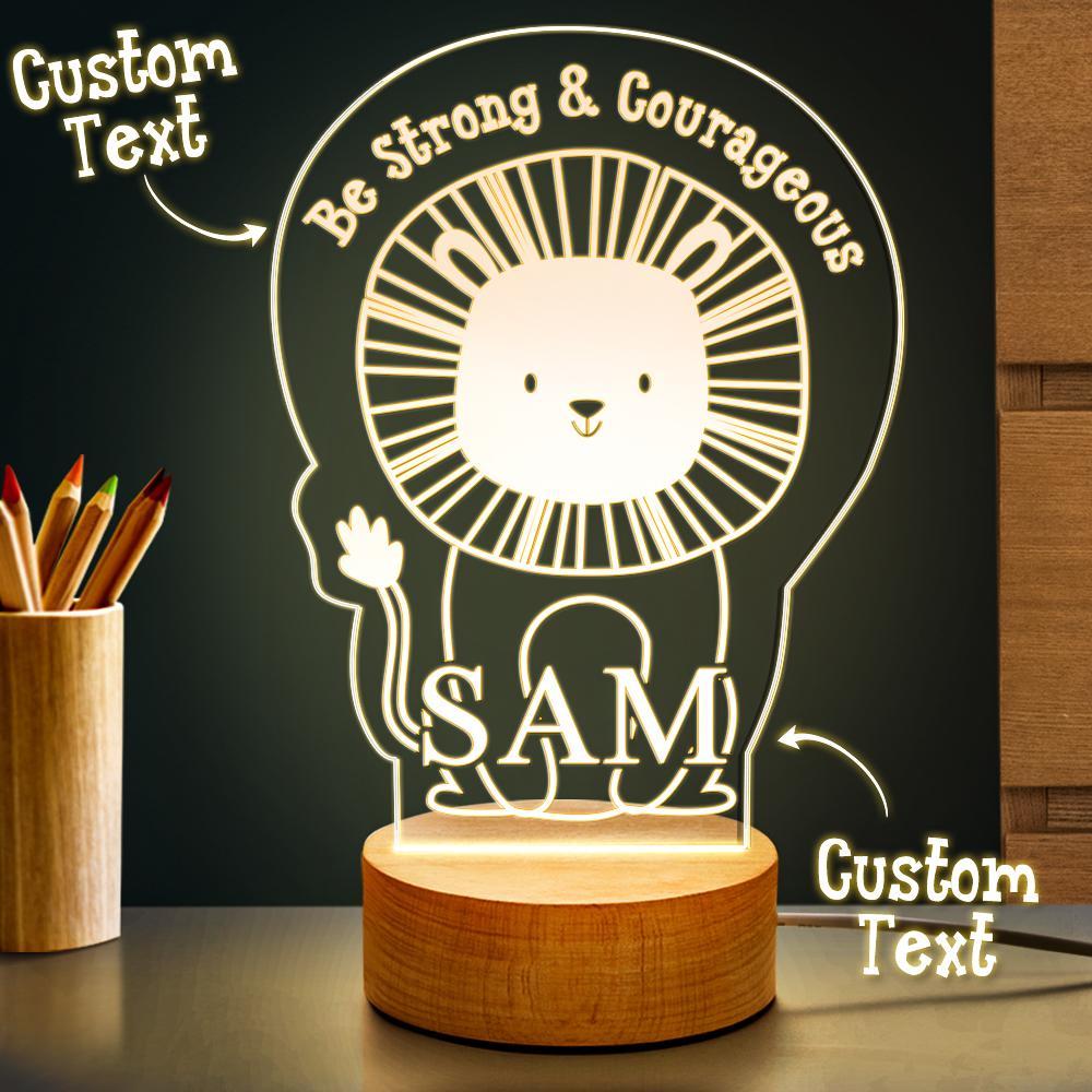 Cadeaux De Veilleuse En Forme De Lion Personnalisés En 3d Pour Des Amis - soufeelfr