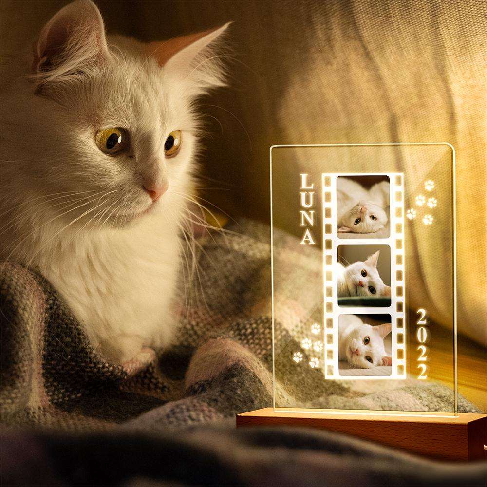 Lampe Photo Chat Personnalisée Comme Cadeau D'amant De Chat - soufeelfr