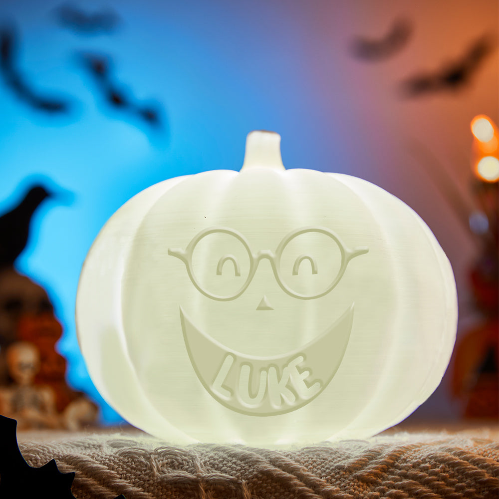 Lumière De Citrouille D'halloween Personnalisée Lunettes Rondes Personnalisées Lumière Personnalisée Décor D'halloween Jack-o-lantern - soufeelfr