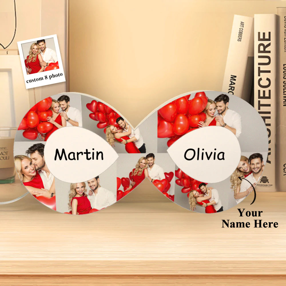 Lampe De Collage Photo Personnalisée Infinity Night Light Cadeau Romantique Pour Elle - soufeelfr