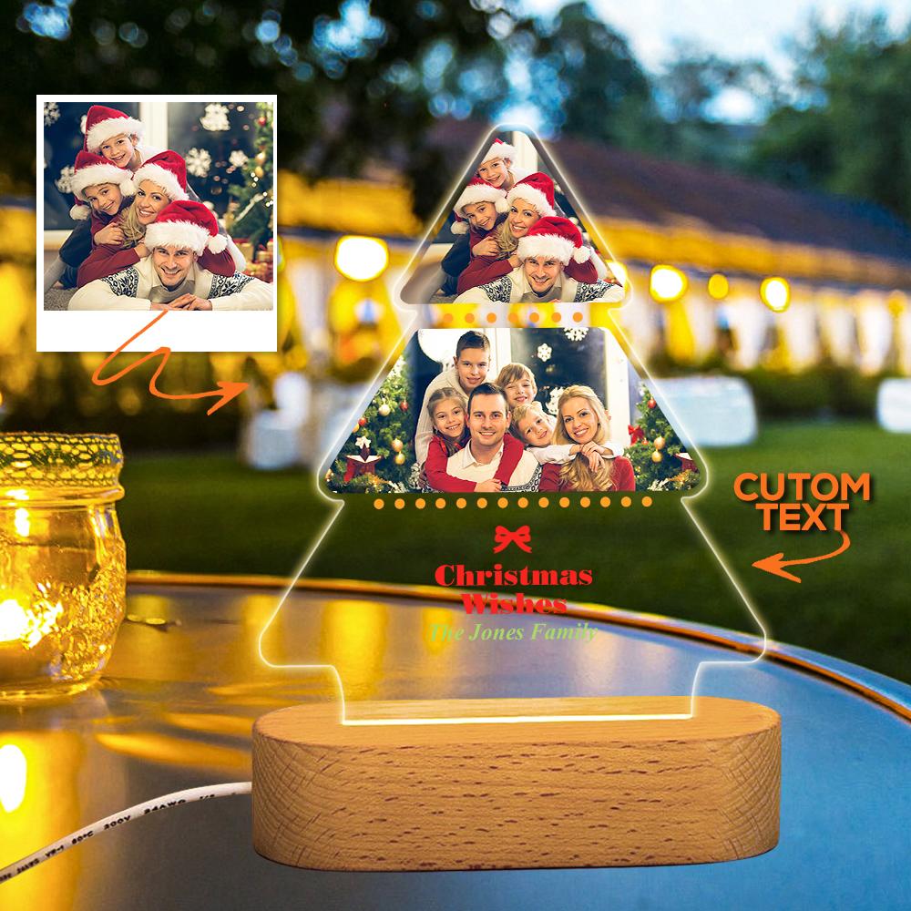 Veilleuse Personnalisée Sapin De Noël Lumières Décor À La Maison Cadeau De Noël - soufeelfr