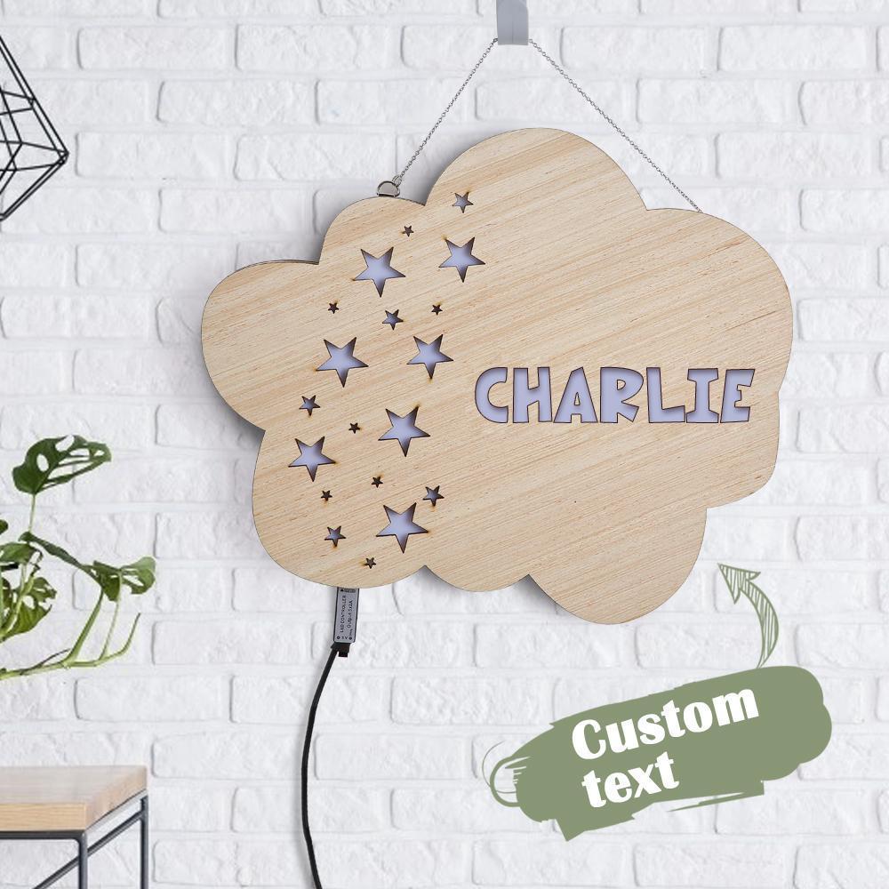 Ameublement Confortable De Maison De Lampe Veilleuse De Nuage En Bois Gravé Sur Mesure