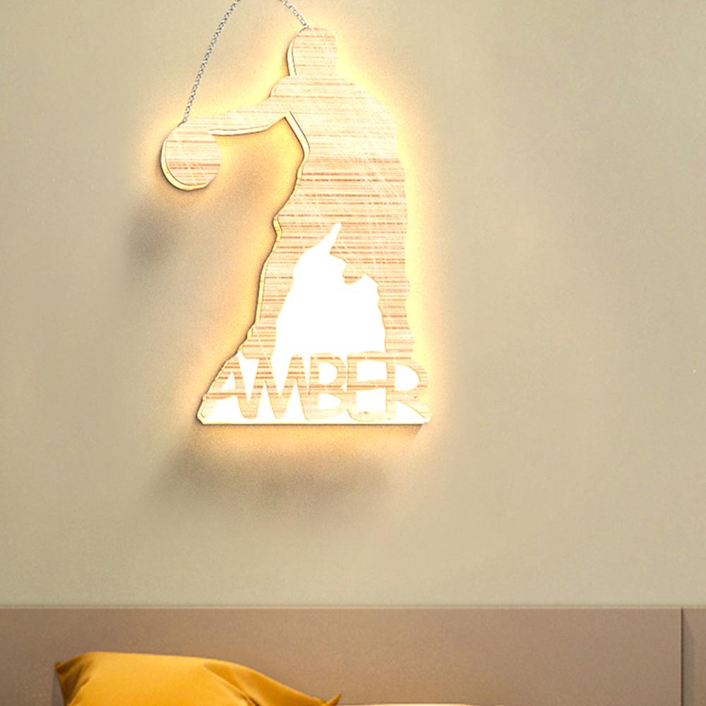 Lettre De Nom De Lettrage De Lampe Veilleuse Gravée Sur Mesure, Cadeau Personnalisé Pour Les Amis