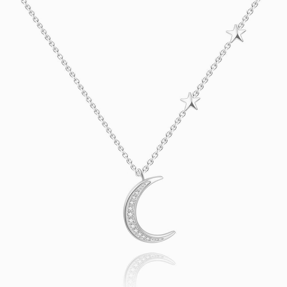 Collier Lune Et étoiles Argent