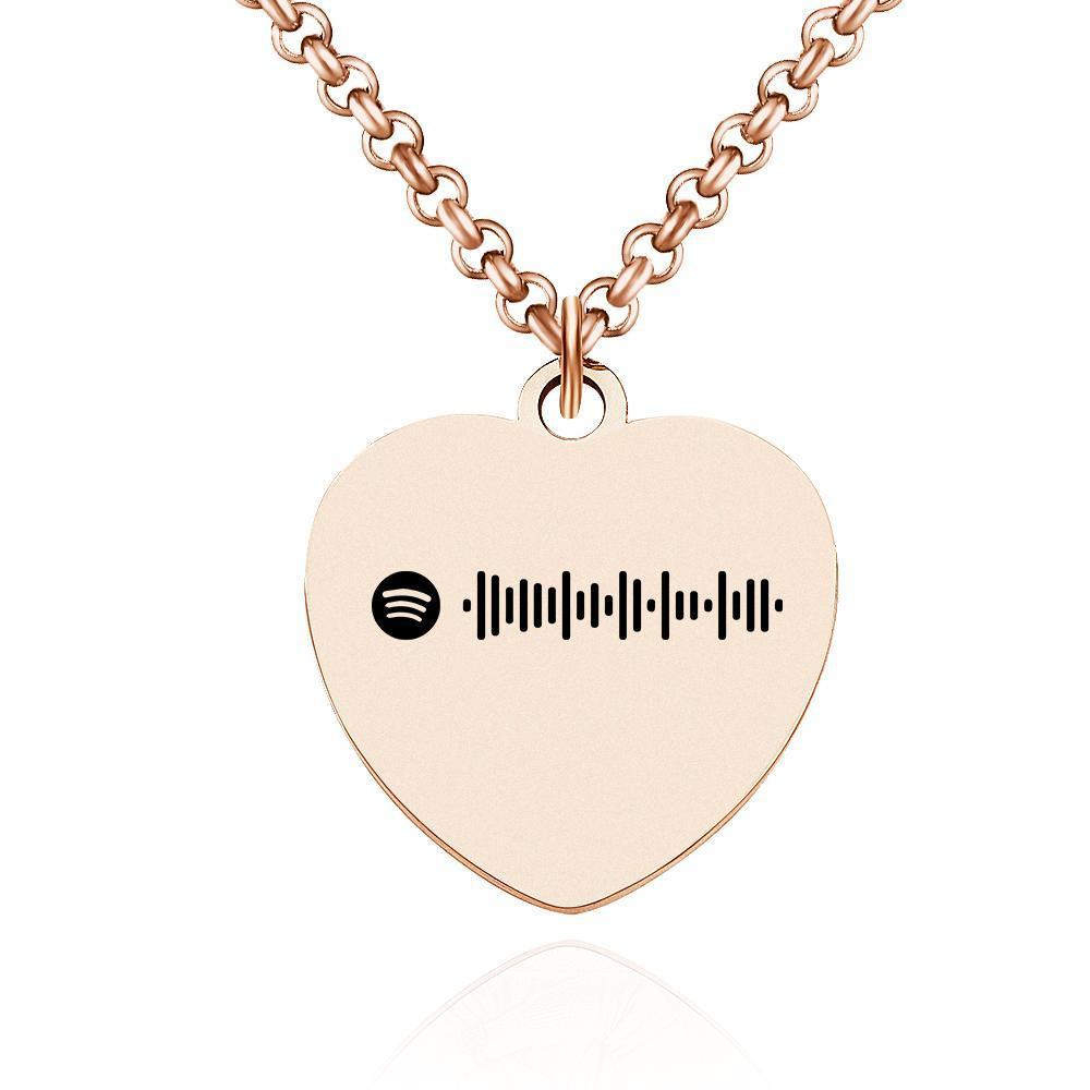 Cadeaux De Collier Gravé De Collier De Code De Spotify Personnalis Pour Le Couple