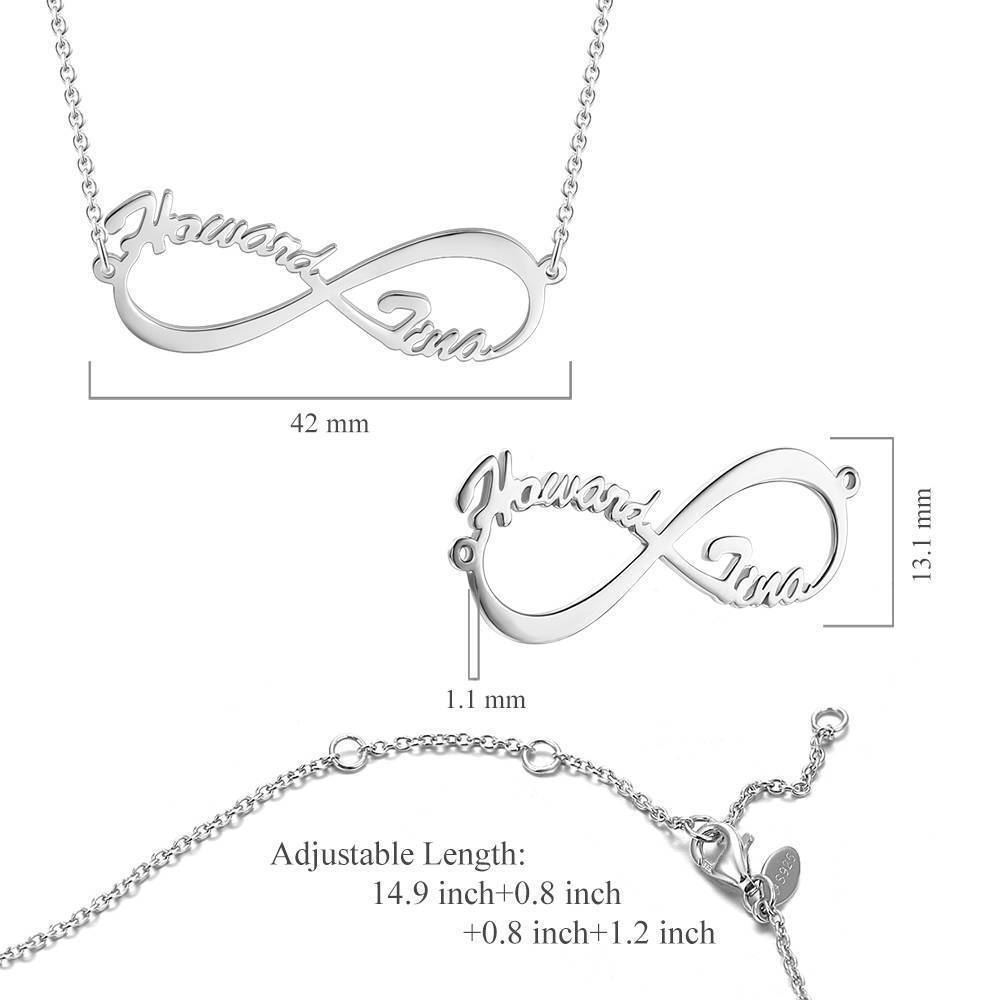 Collier Prenom Collier Nom Infini En Argent