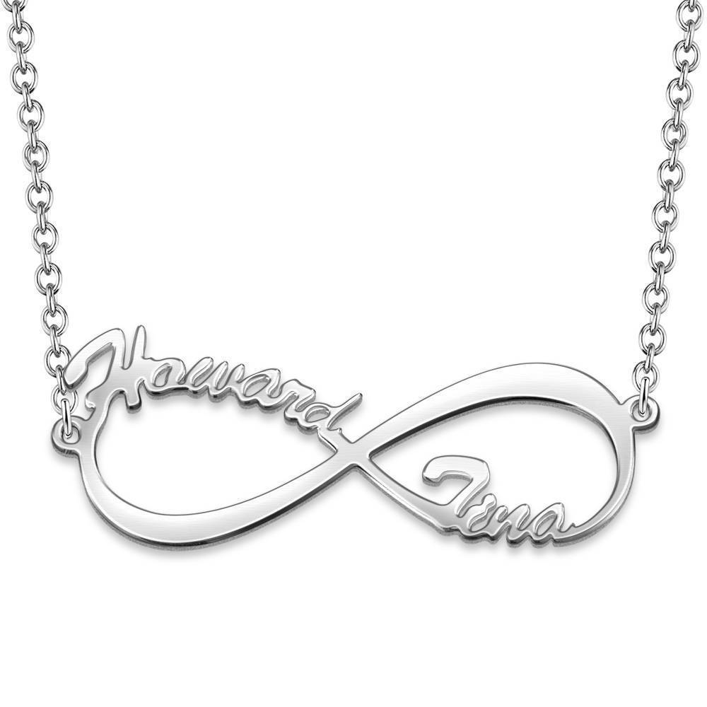 Collier Prenom Collier Infini Six Noms - Argent