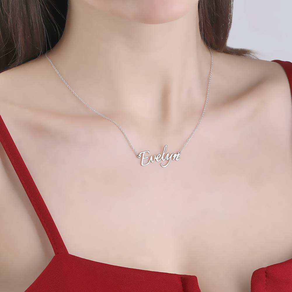 Collier Prenom Colliers Prénom Personnalisés - Collier Prénom en Or 14K - Idées Cadeaux de Noël pour Elle - Collier Prénom Personnalisé - Collier Plaque Nominative