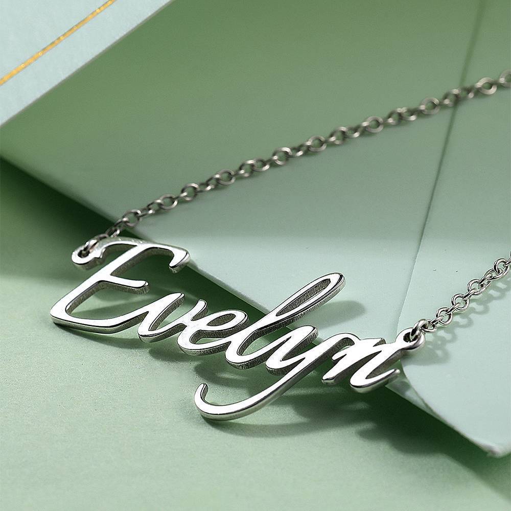 Collier Prenom Colliers Prénom Personnalisés - Collier Prénom en Or 14K - Idées Cadeaux de Noël pour Elle - Collier Prénom Personnalisé - Collier Plaque Nominative