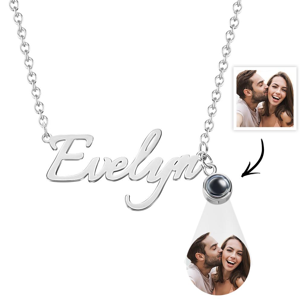 Soufeel Personnalisé Nom Et Image Projection Collier Cadeau Créatif - soufeelfr