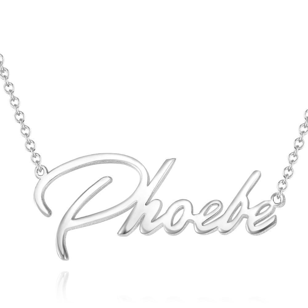 Collier Prenom Collier Prénom Personnalisé, Cadeaux Pour Maman  Argent Plaqué Platine