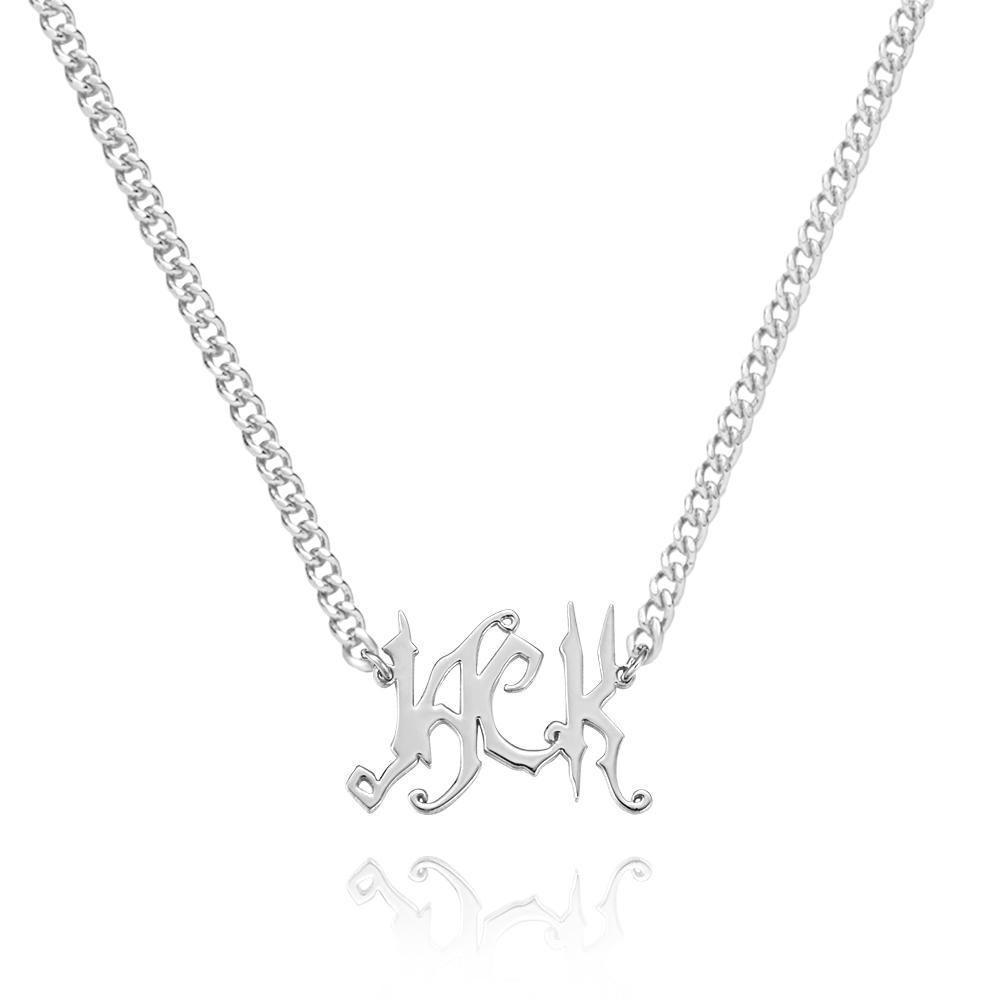 Collier Prenom Collier Personnalisé Nom Collier Cadeaux Design Spécial Argent