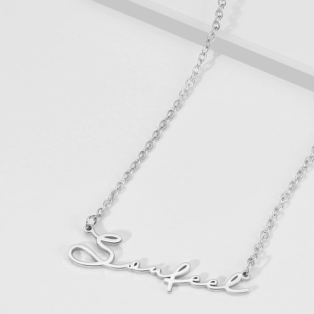 Collier Prenom Collier Monogramme Personnalisé Argent Massif 925