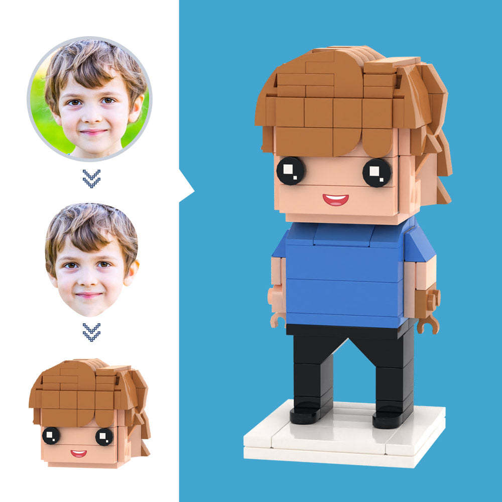 Personalizzato Head Boy Figure Piccolo Giocattolo A Blocchi Di Particelle Regali Di Arte Del Mattone Personalizzabili - soufeelit