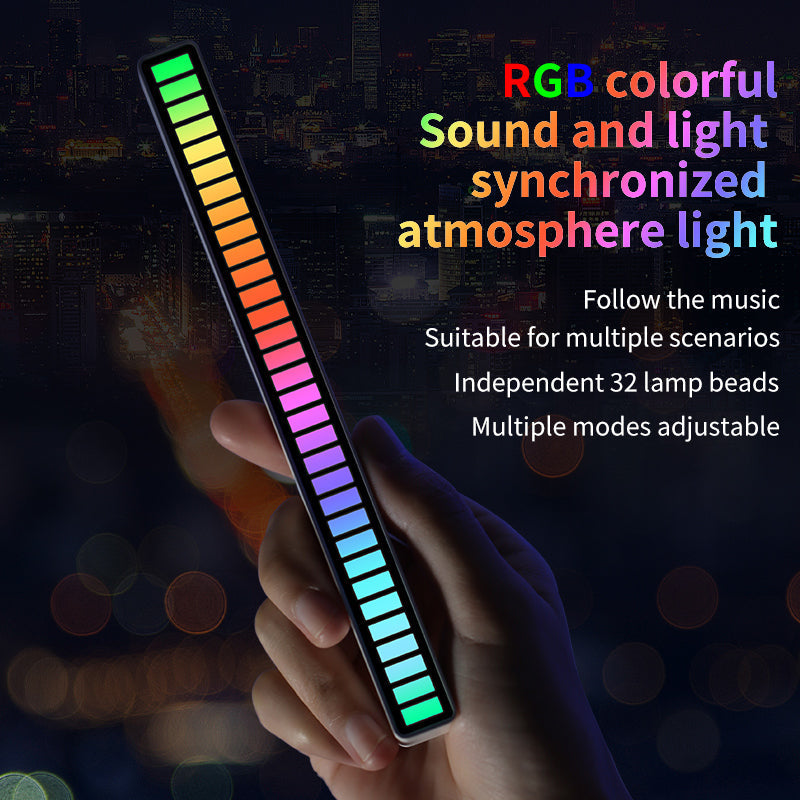 Luce Di Controllo Del Suono Ricaricabile Rgb Luce Ambientale A Led Colorata Per Sala Giochi Per Auto - soufeelitLampada Personalizzata