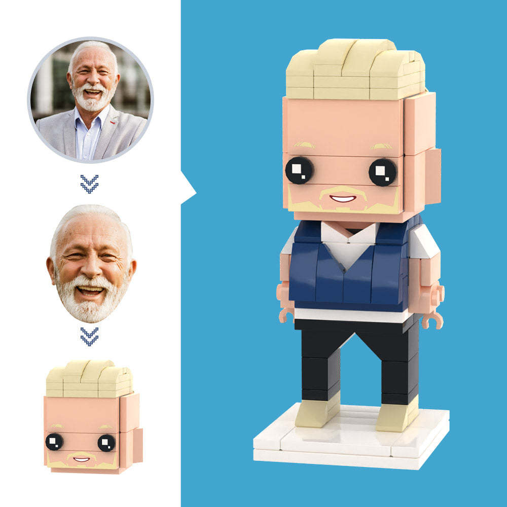 Ragazzo Freddo Testa Personalizzato Figure Piccolo Giocattolo A Blocchi Di Particelle Regali Di Arte Del Mattone Personalizzabili - soufeelit